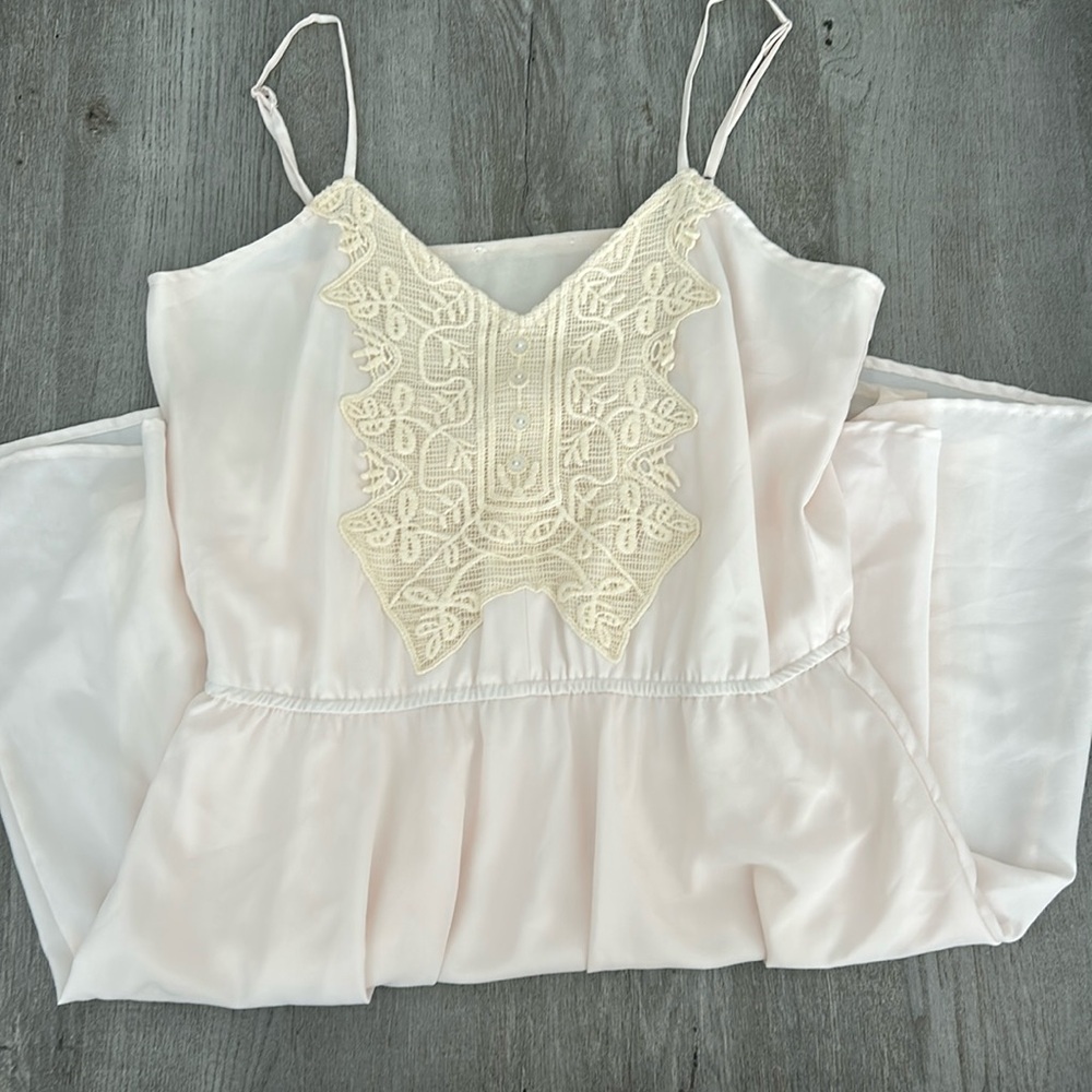 Free People Pale Pink Slip Dress Sz Med